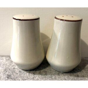 Set of Cream Colored Salt and Pepper Shakers from Japan  # 2837